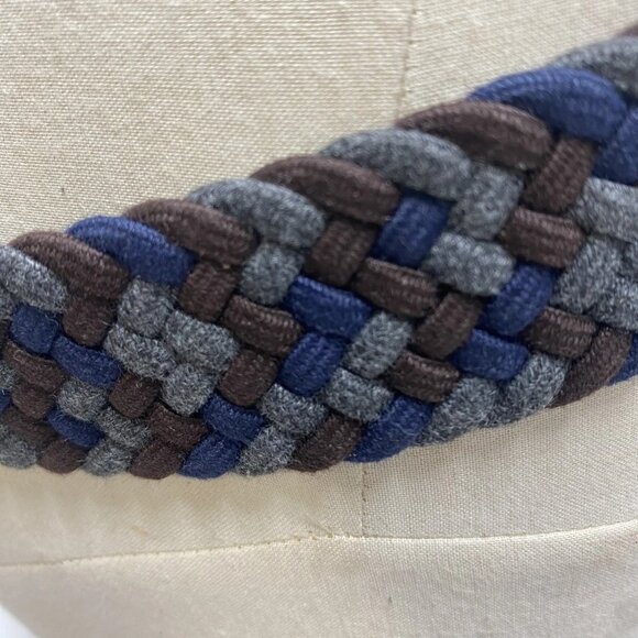 NEW BRAX Men's Haka Woven Multicolor Belt Size S (32-33) Blue/Grey/Brown - Picture 8 of 15